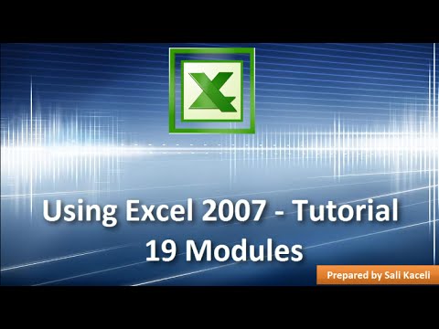 Excel 2007 Tutorial - A Comprehensive Guide To Excel For Anyone - Excel ...