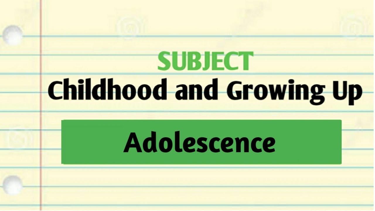 Adolescence - Meaning & Characteristics || Physical Development During ...