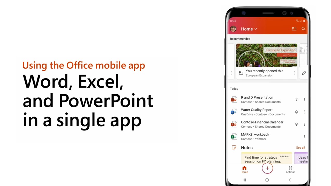 How To Use The Office Mobile App – Word, Excel, PowerPoint In One ...