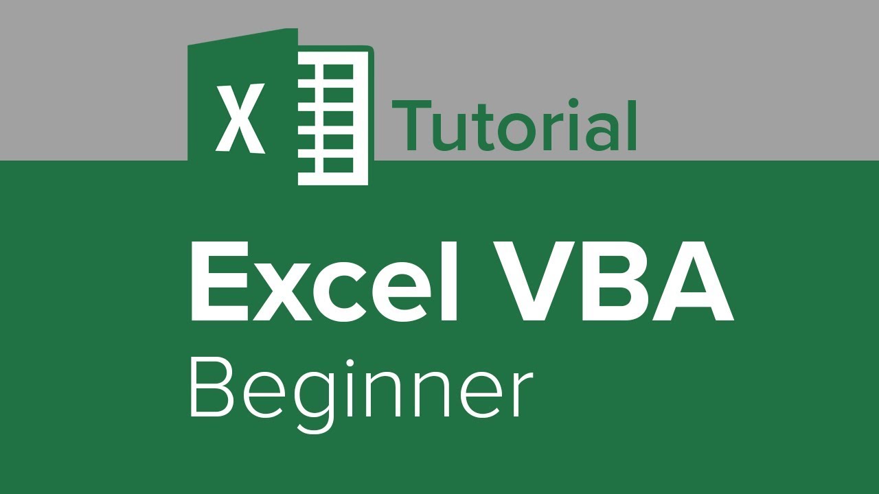 Excel VBA Beginner Tutorial (Part 1 of 3)