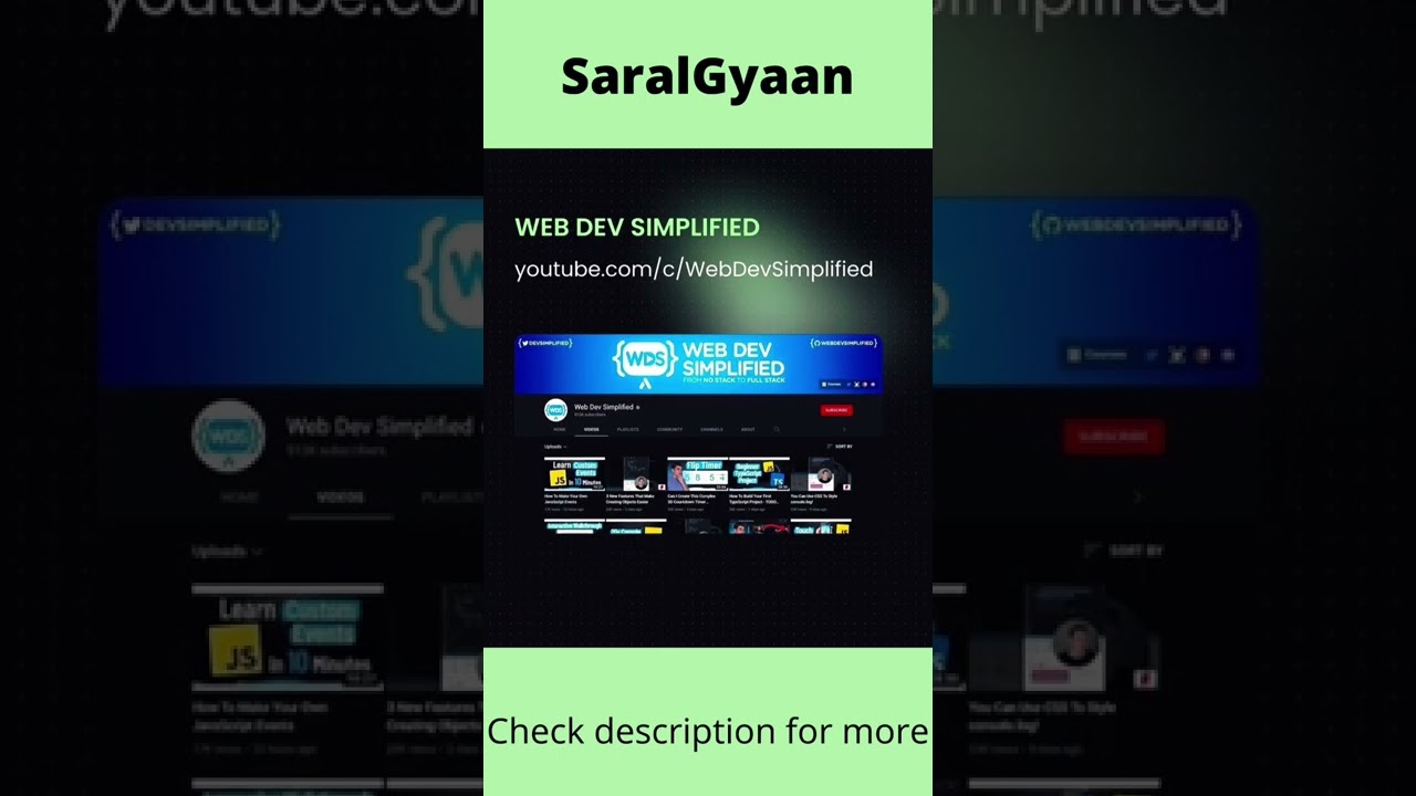 Top 6 trending Youtube channels to learn web development 🔥🔥🔥 #shorts