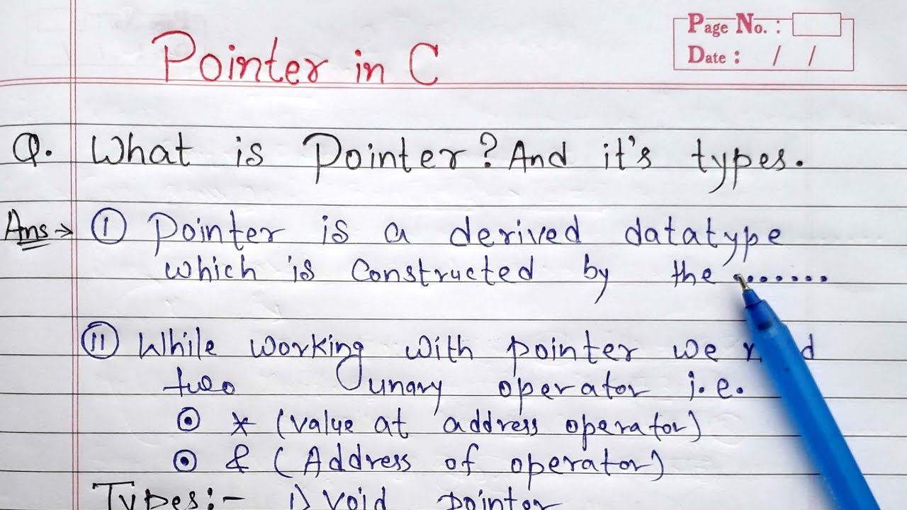 What is pointer and it's types in c | pointer in c programming | pointers in c