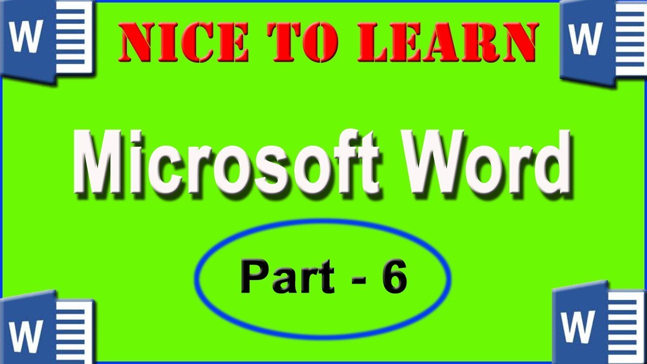 How to learn MS-Word 2010 in Tamil (Part – 6)