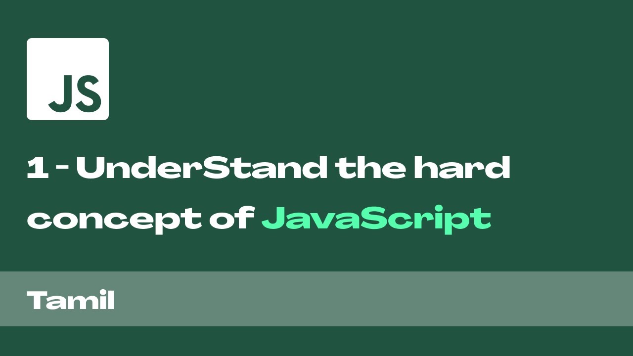 Welcome to JavaScript learn Web Development in Tamil