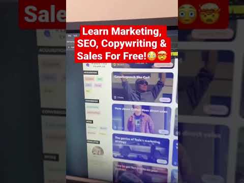 Learn Marketing, SEO, Copywriting & Sales For Free!😳🤯