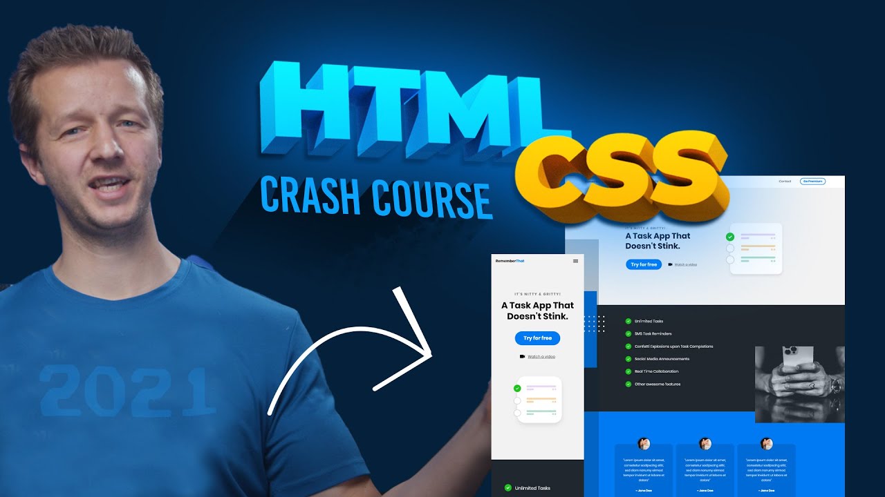 HTML and CSS Tutorial for 2021 – COMPLETE Crash Course!