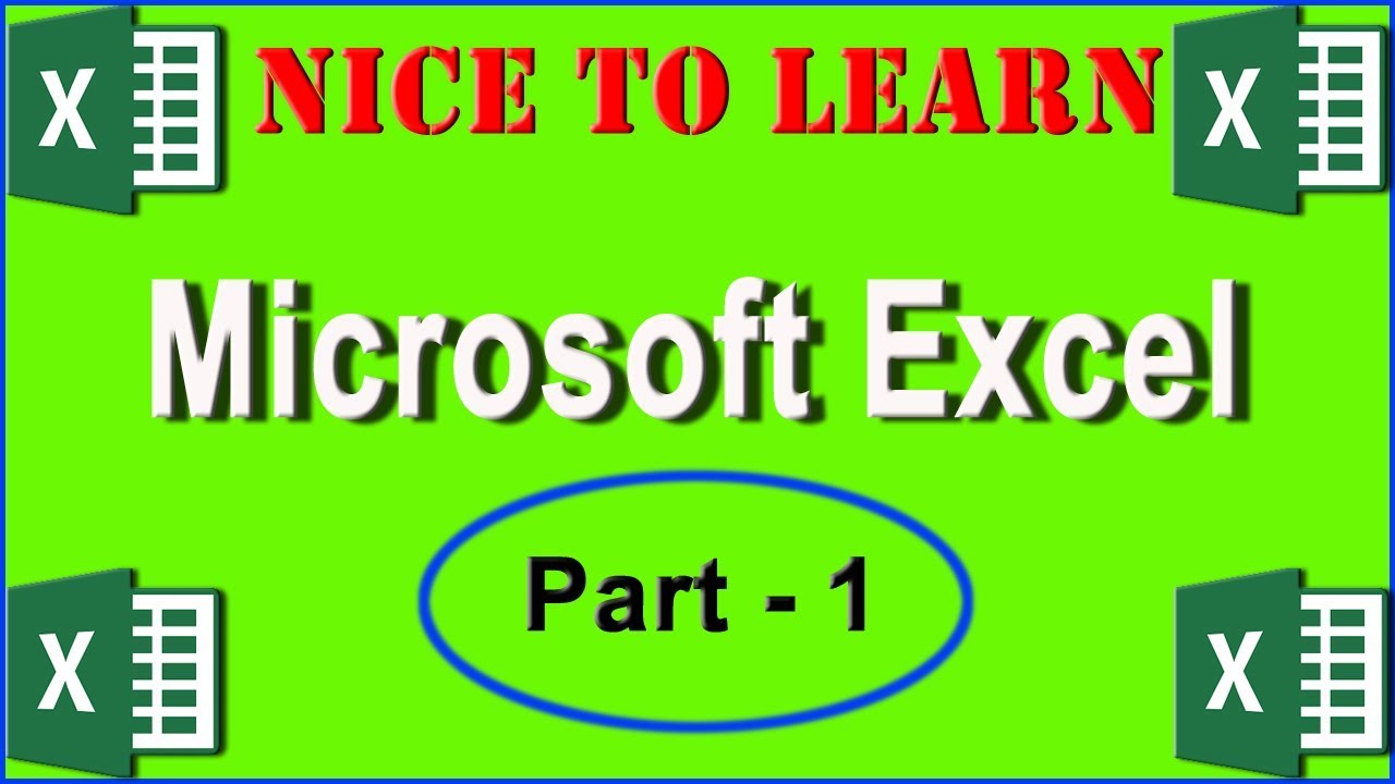 How to learn Microsoft Excel 2010 (Part – 1) #ExcelTamil #ExcelTutorial #NicetoLearn