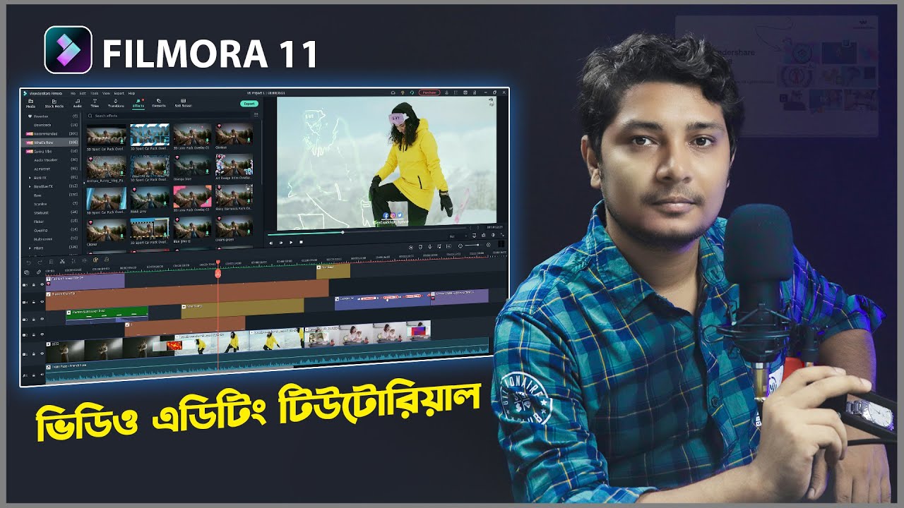 Wondershare Filmora 11 Complete  Video Editing Tutorial in Bangla