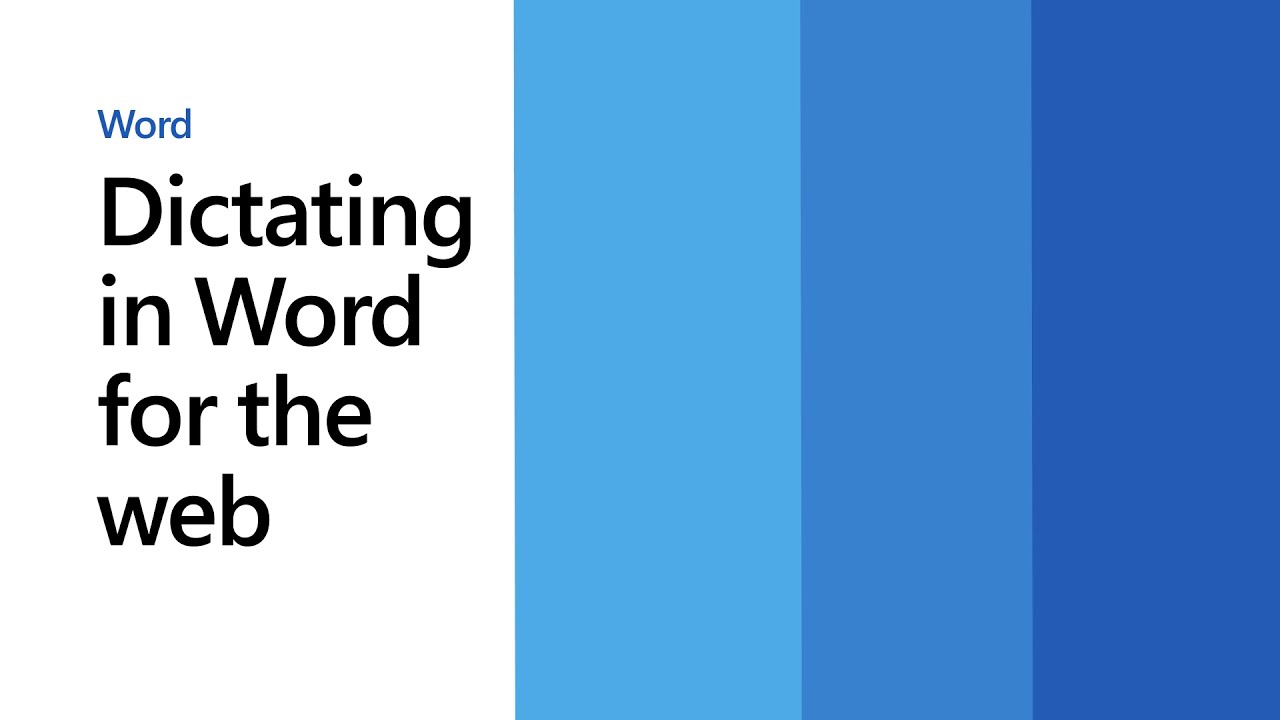 How to use Dictation in Microsoft Word for the web