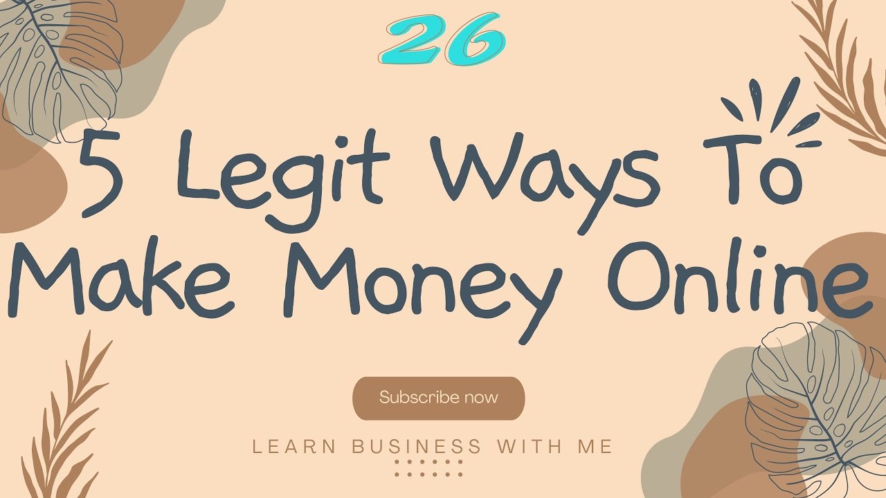5 Legit Ways To Make Money Online – Ep26 – Learn Business With Me – Maryam Fuad
