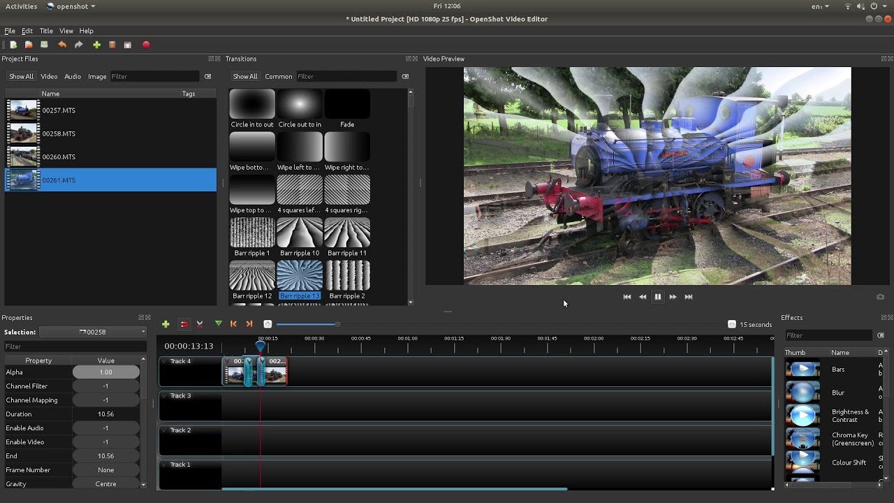 OpenShot: How To Apply Transitions Across Video Clips.  A Video Editing Tutorial.