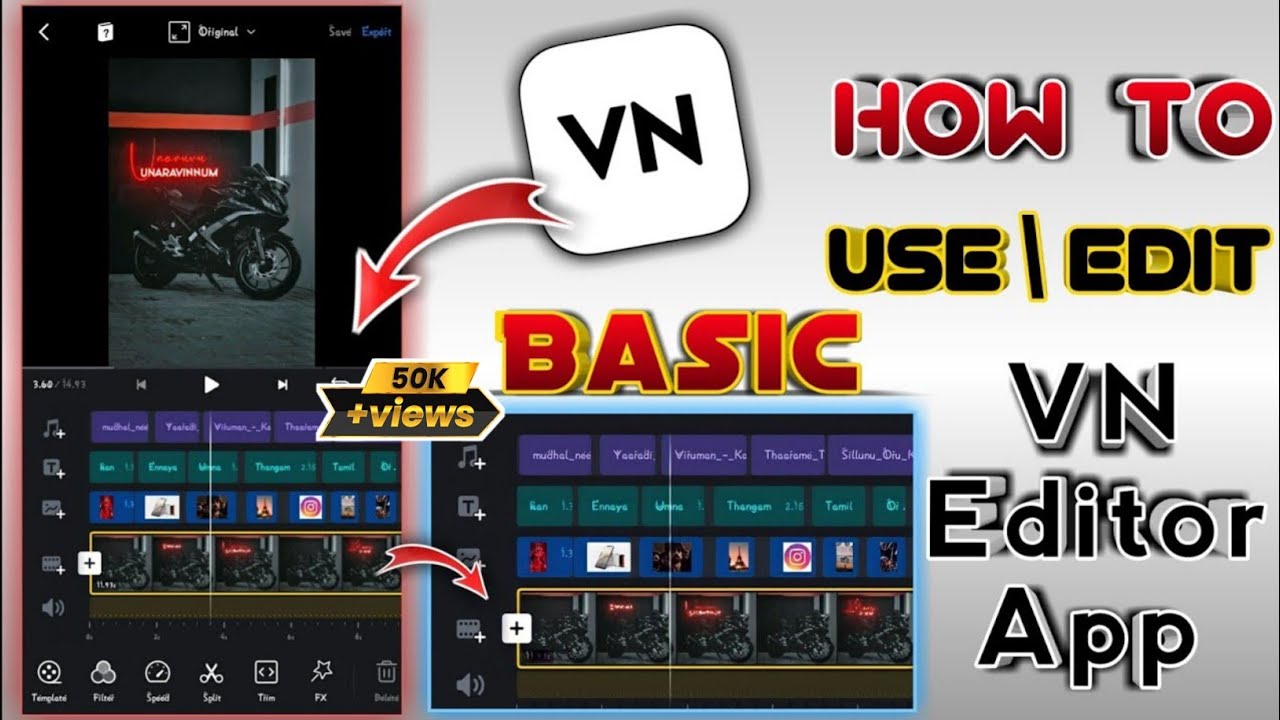 How to use VN app in Tamil | VN basic editing Tamil | VN editing tutorial |VN Tamil|VN full Tutorial