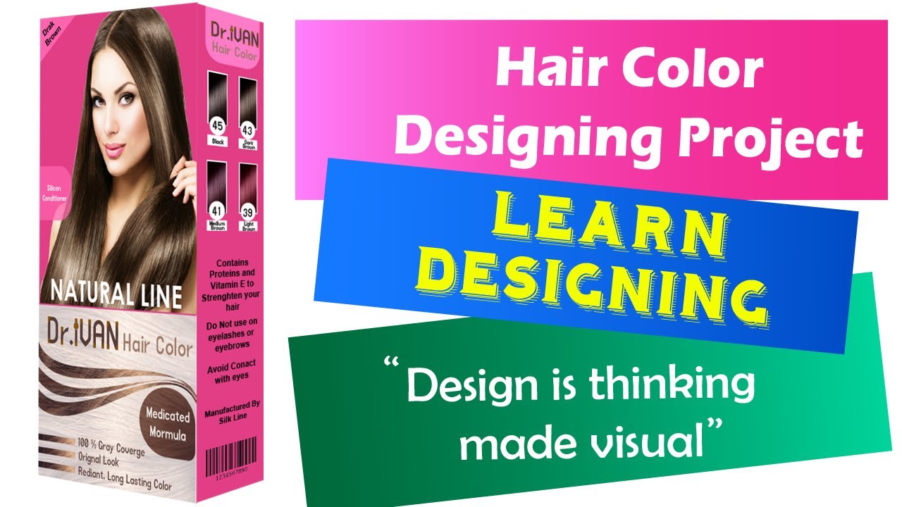 Hair Color Packaging Project | Learn Graphic Designing | VIDINFO