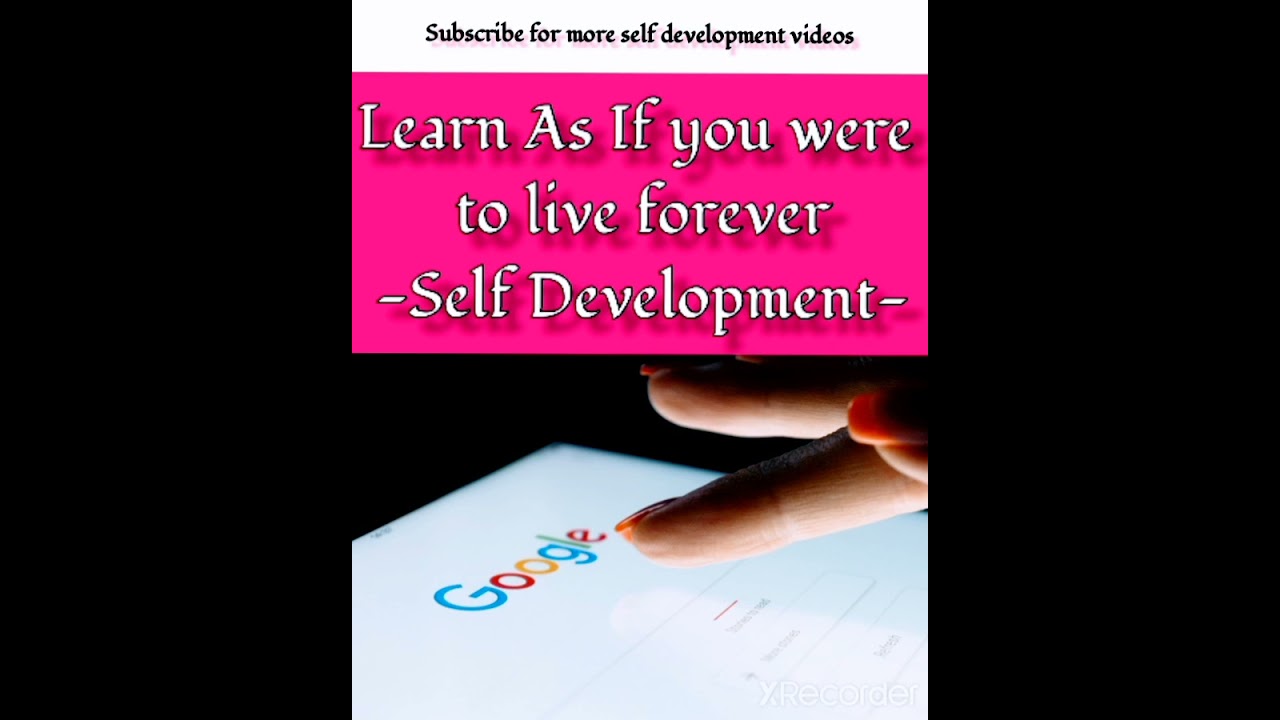 31) Learn As If you were to live forever || Self Development
