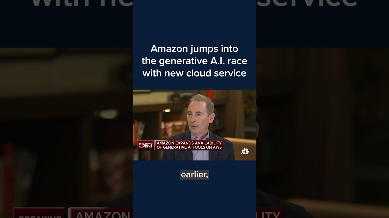 Amazon jumps into the generative A.I. race with new cloud service #Shorts