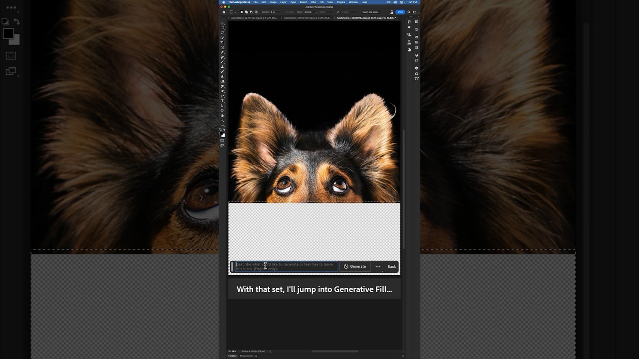 Extending your images with Generative Fill in #Photoshop