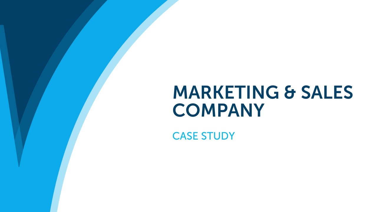 Case Study – Marketing & Sales company