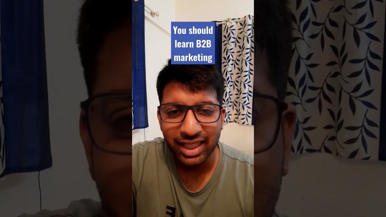 Learn B2B Marketing also. Not only B2C Marketing | @SamirKumarSahu #marketing #mba #sales