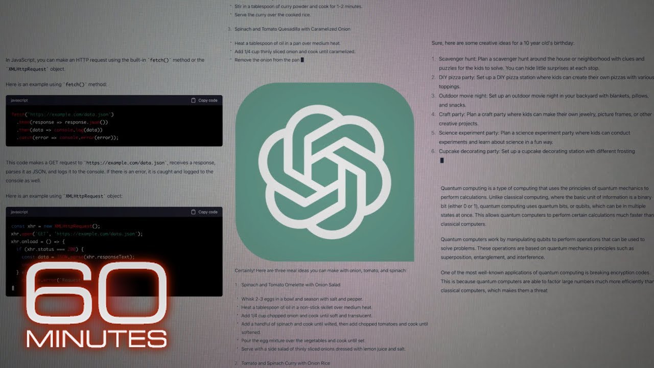 ChatGPT: Artificial Intelligence, chatbots and a world of unknowns | 60 Minutes