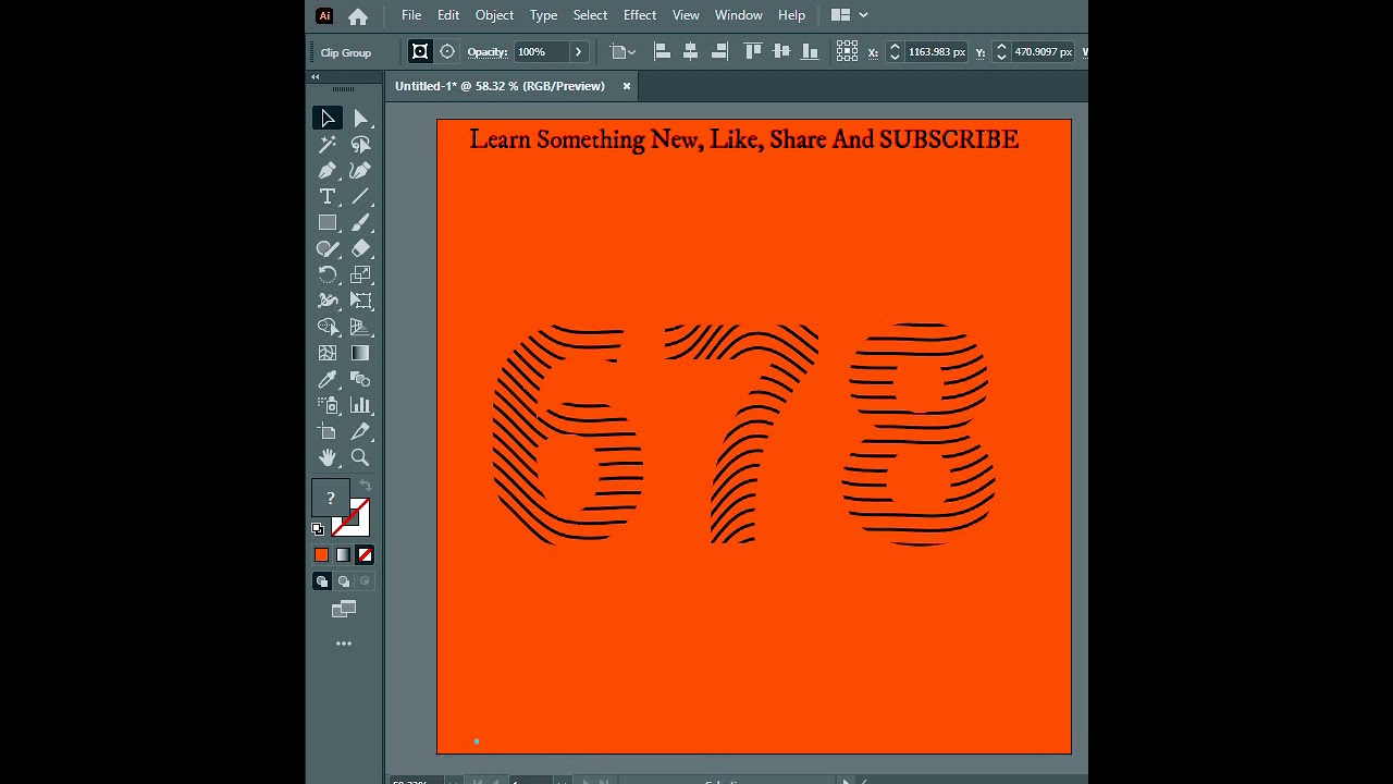 Text Effects Illustrator | Learn Illustrator Fast | Learn Graphic Design