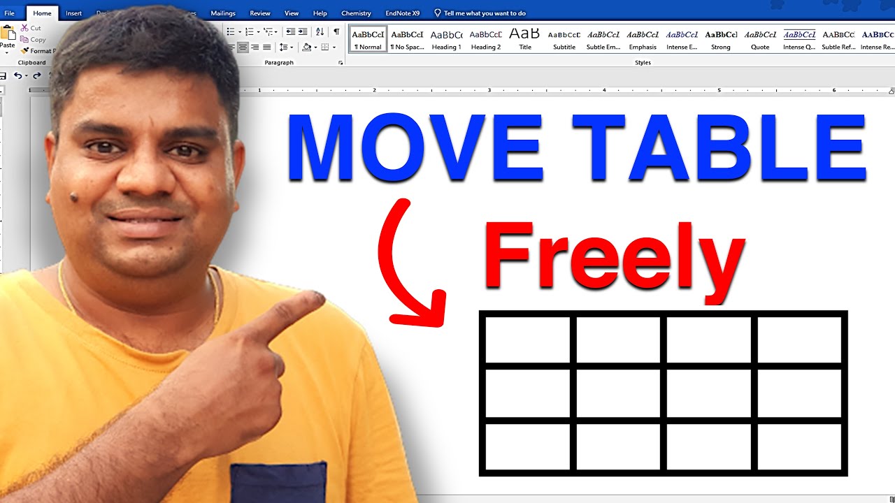 How to Move Table in Word [ Microsoft ]