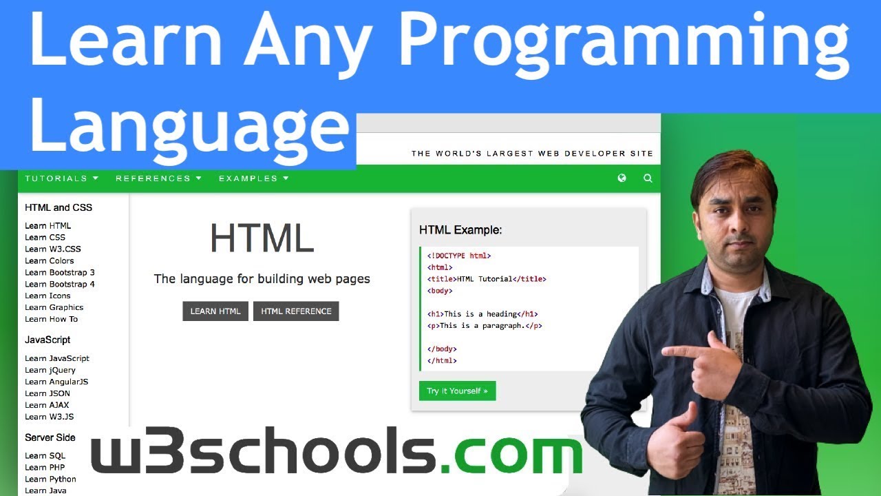 How to Learn Any Programming Language using w3schools