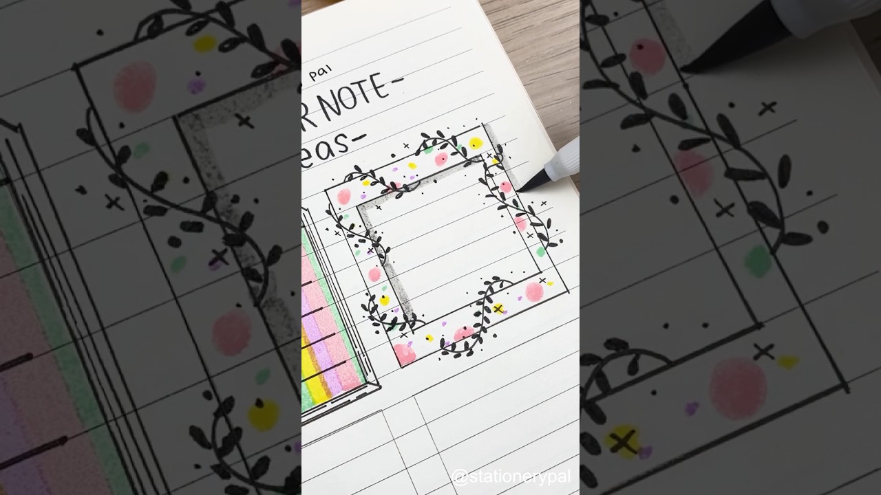 💡Easy bullet journal frame ideas! #shorts