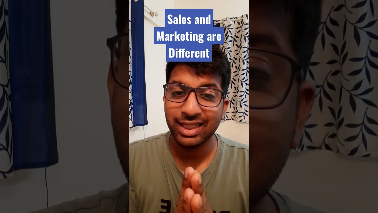Sales and Marketing are Different Roles | @SamirKumarSahu #marketing #sales #mba