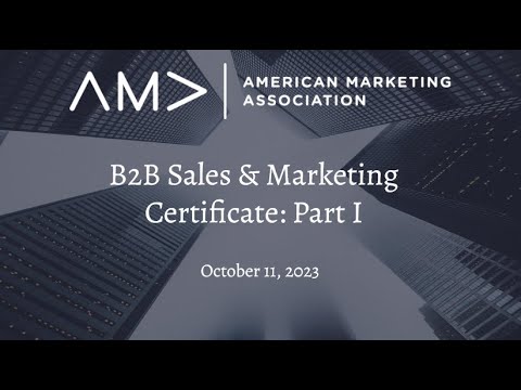 B2B Sales & Marketing Certificate Event