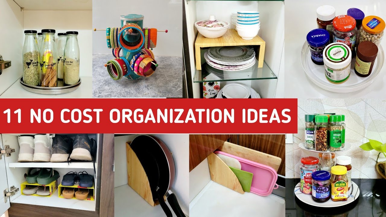 11 No Cost Home & Kitchen Organization Ideas | 11 Useful Home Hacks That Makes Your Life Easier