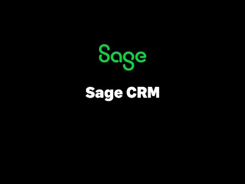 Sage CRM: Functional Tools for Sales Marketing and Service.  (Learning Series Part 2)