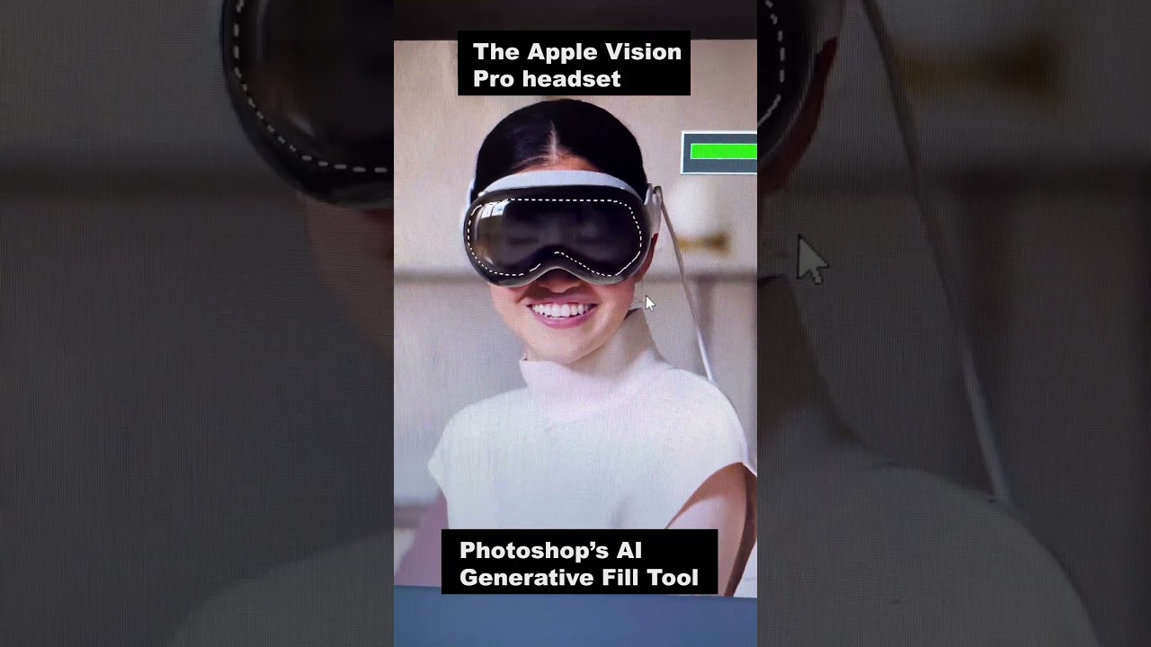 New! Apple vr headset vision pro meets Photoshop’s AI Generative Fill Tool! video 2