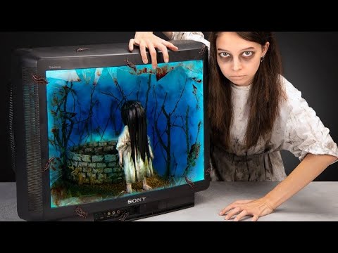 La chica de la película de terror “El aro” en tu televisor | IMPRESIONANTE DIY
