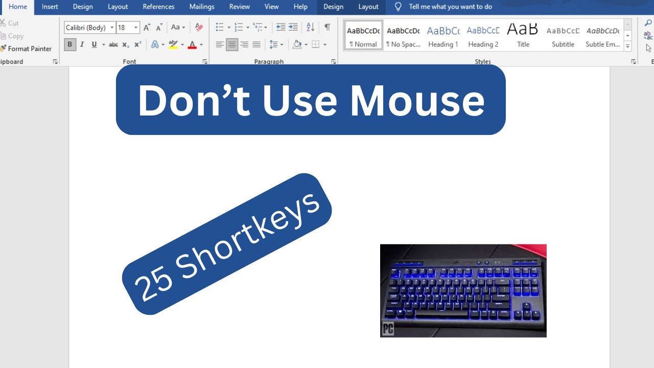 25 Shortkeys in Microsoft Word – Shortcuts