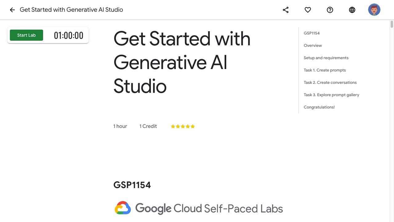 Get Started with Generative AI Studio GSP1154