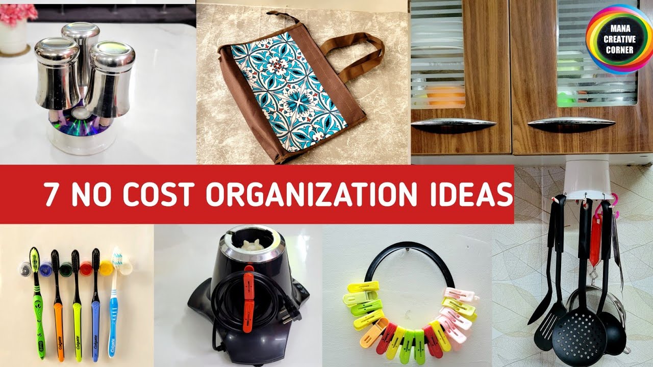 7 No Cost Home & Kitchen Organization Ideas using Waste materials | 7 diy Organizer Ideas