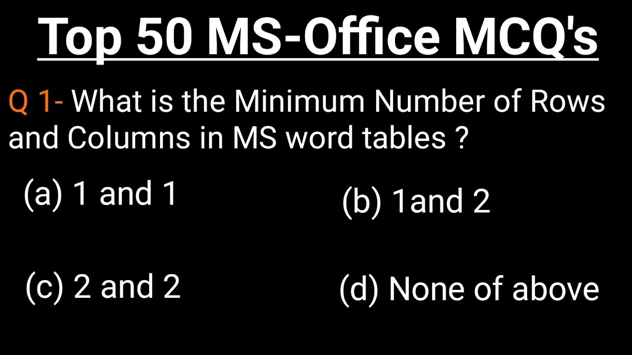 Top 50 MS Office mcq Questions and Answer | Microsoft Office | MS Office | Quick learn teach | #qlt