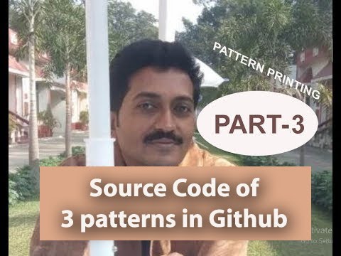 learn programming  – Pattern Printing – source code of 3 patterns included in github
