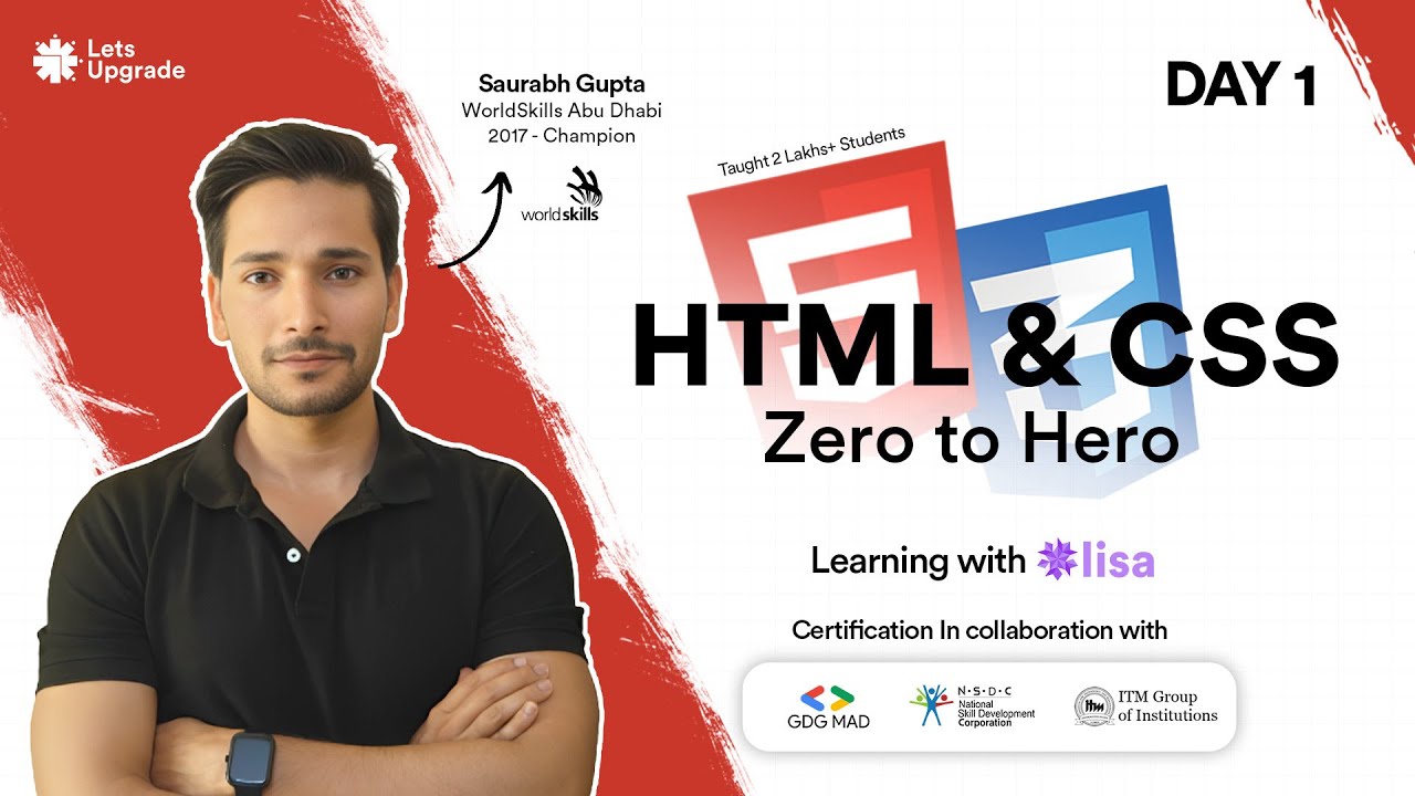Day 1 | Intro to Web Development & HTML | HTML & CSS Zero to Hero (5 Days)