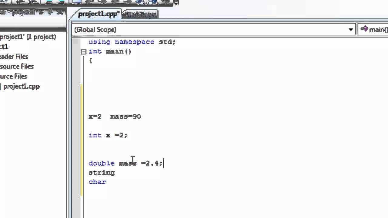 Learn programming now 9 (Declaring and initializing variables)