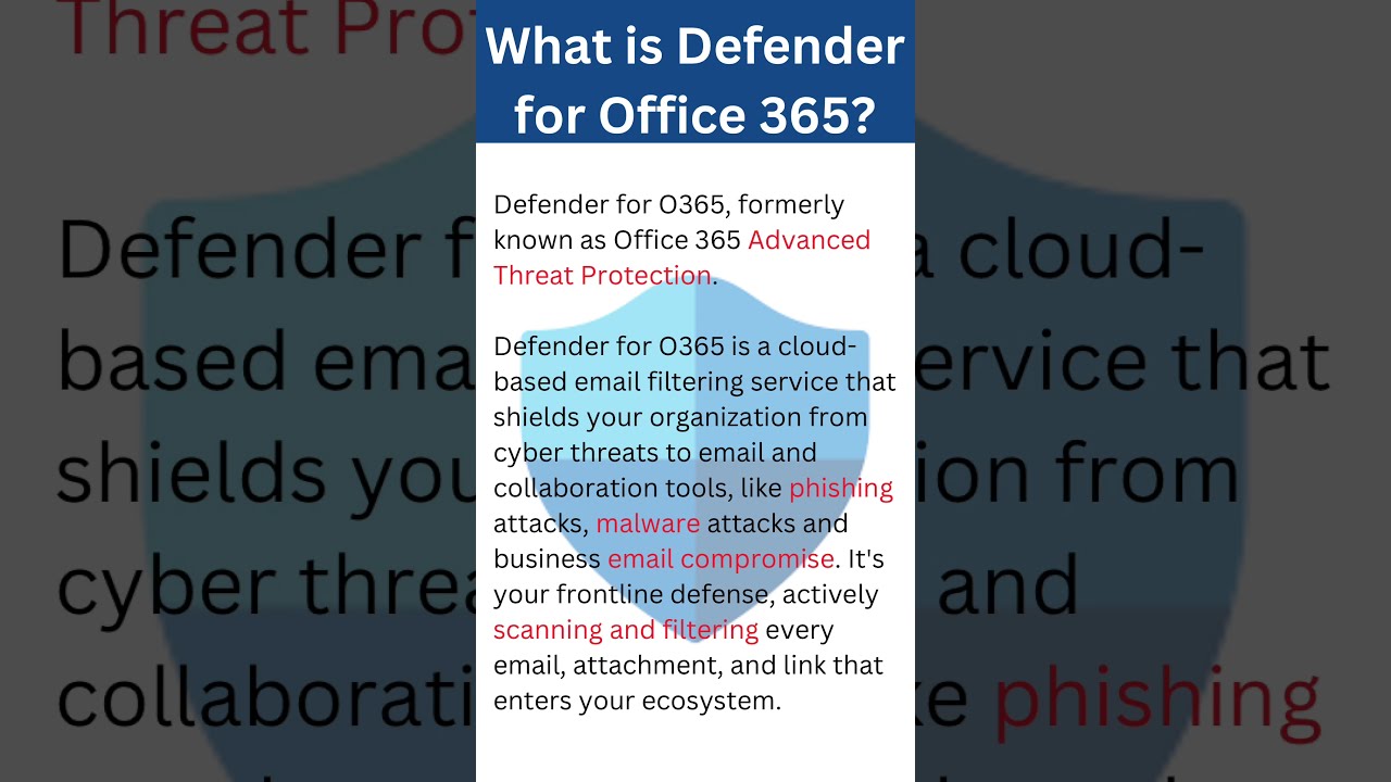 What is Defender for Office 365? | Defender for O365 | Office 365 Security