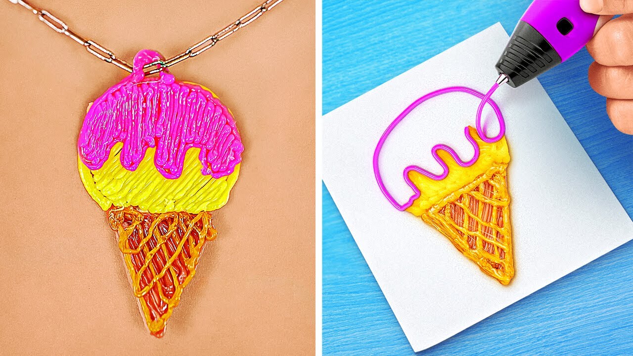 COOL 3D PEN CRAFTS || Homemade Ideas, Repair Tips and DIY Jewelry with 3D Pen by 123 GO!