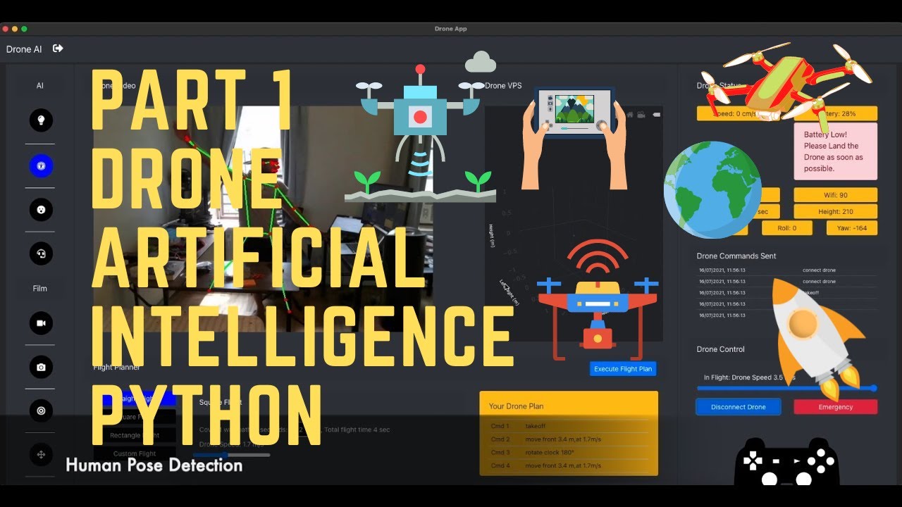 Drone AI Python 1 : Learn to add Artificial Intelligence to your drone
