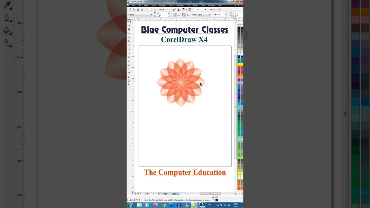 Transparent Flower Design | Design #coreldraw #coreldesign #graphicdesign #short #viral #shortvideo