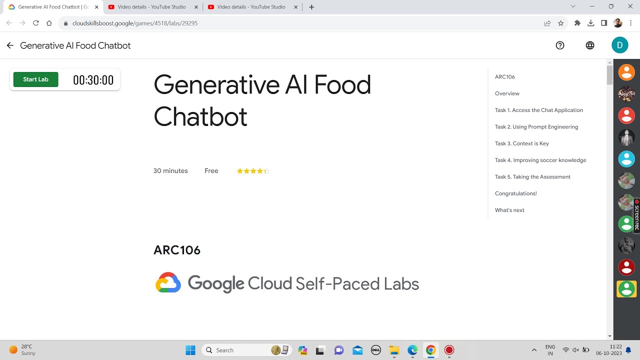 Generative AI Food Chatbot || Lab Solution || Qwiklabs Arcade 2023