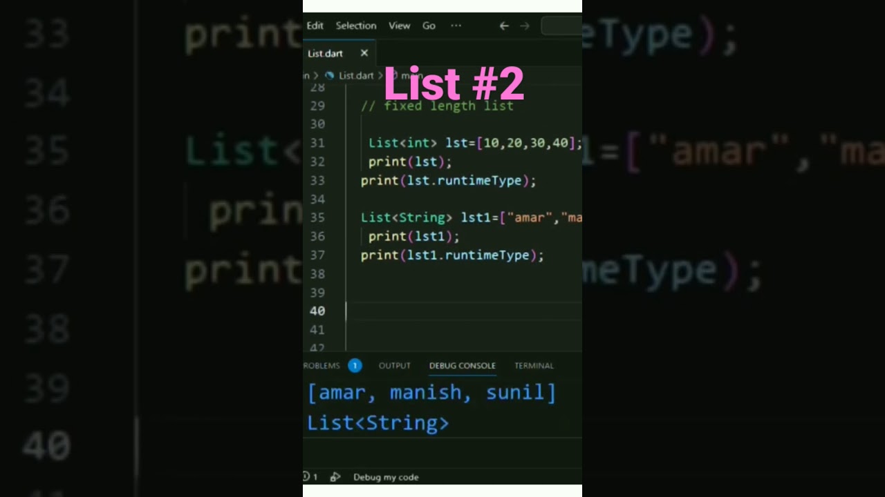 how to learn dart programming #subscribers #subscribe #dart #lists #youtubeshorts#youtuber #shorts