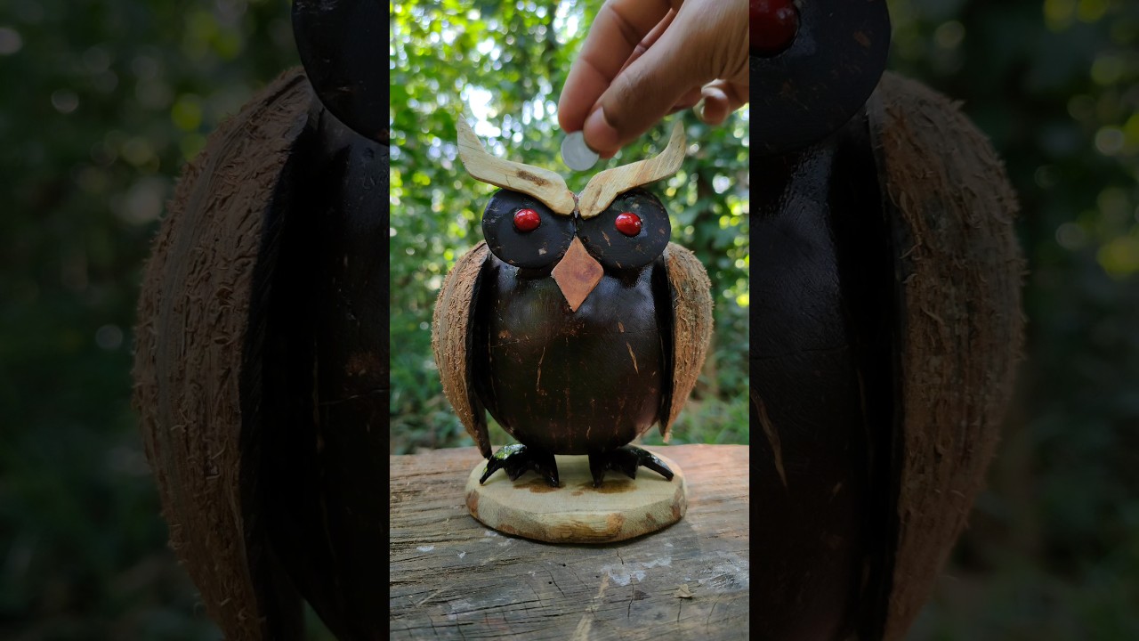 Waste Coconut Shell Reuse Ideas🥥🥥🥥  #shorts #craft #diy #ideas #coconutshellcraft