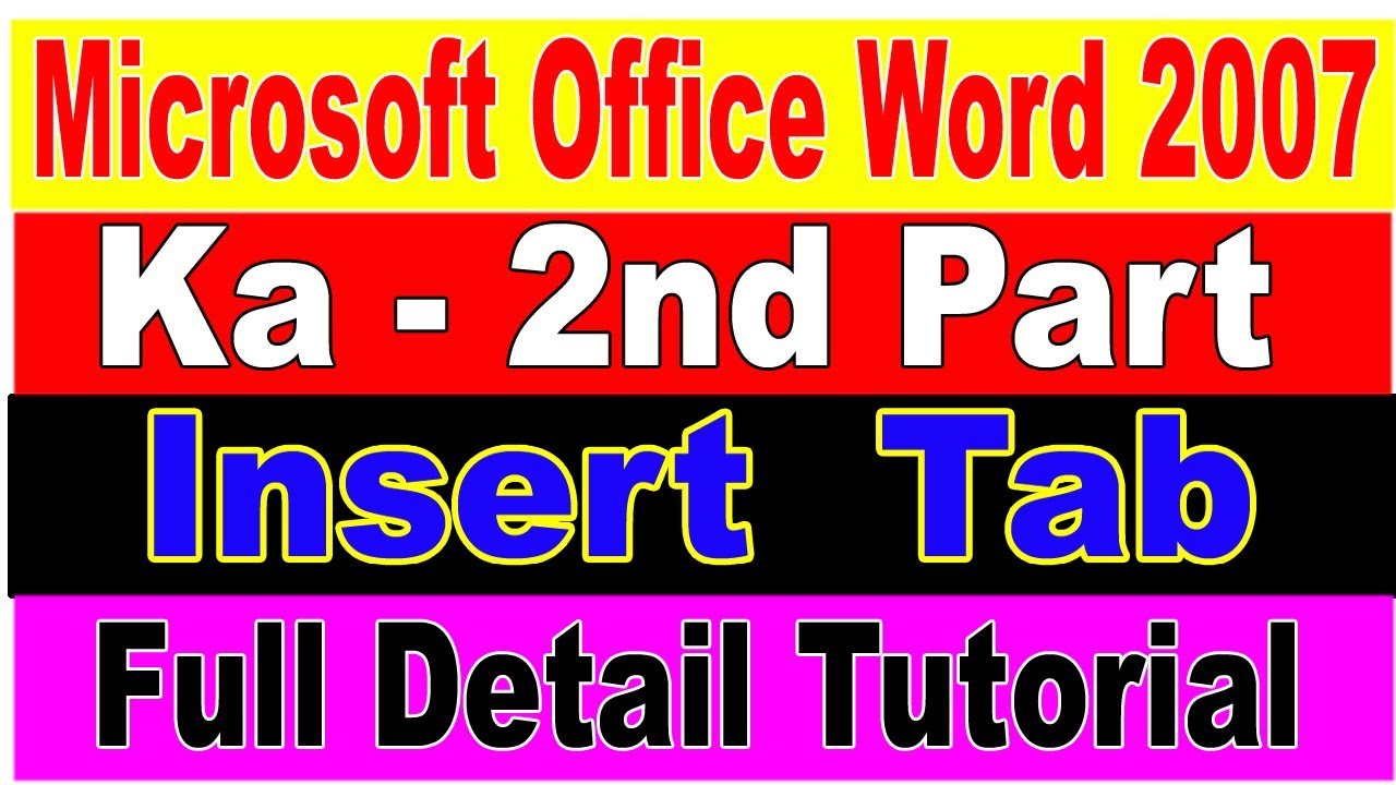 Learn Microsoft Office Word 2007 from starting Part -2 In Hindi