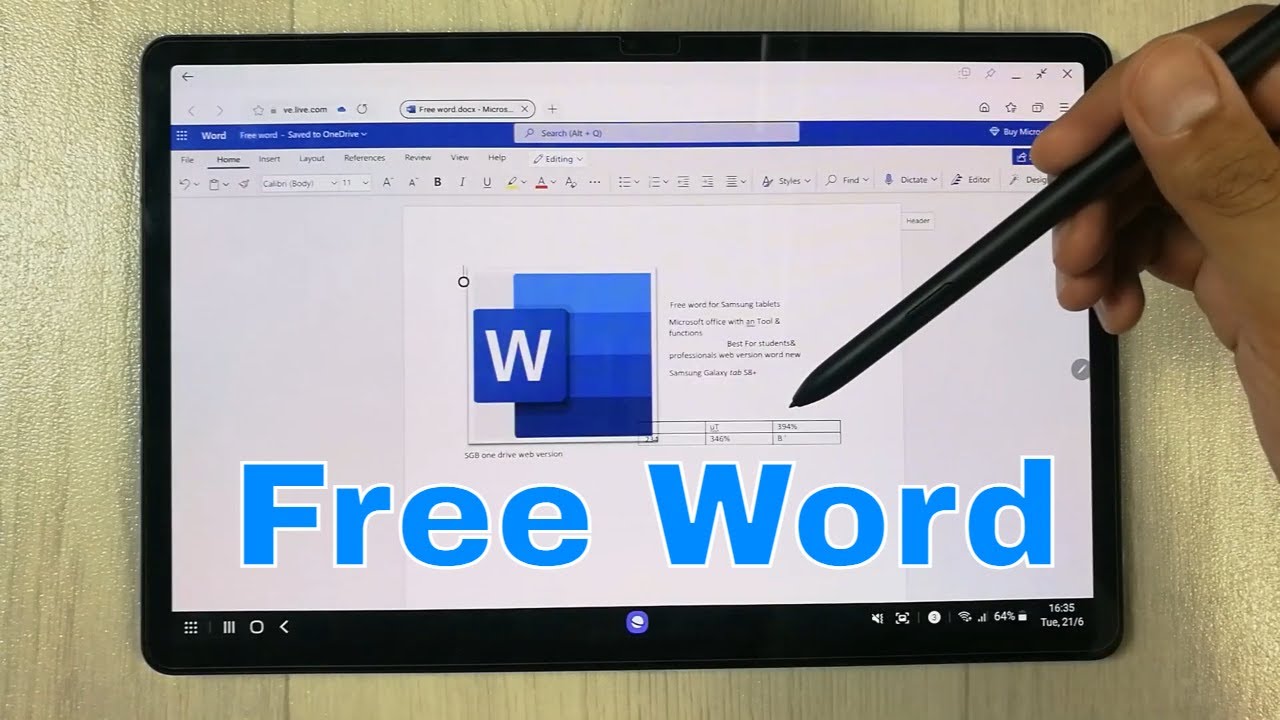 How to Get Microsoft Word For Free In Samsung Tablets – (Tab S8 Plus)