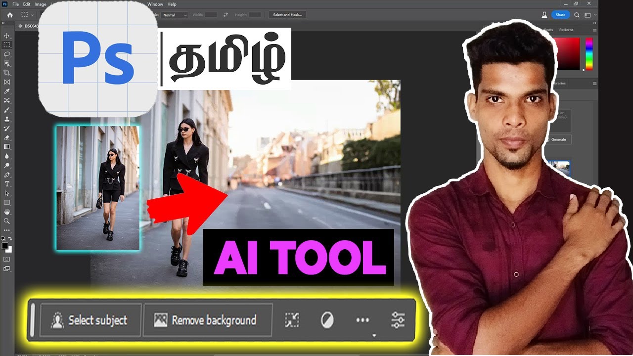 AI Photoshop Update Generative Fill tamil tutorial | Money Tech Lanka